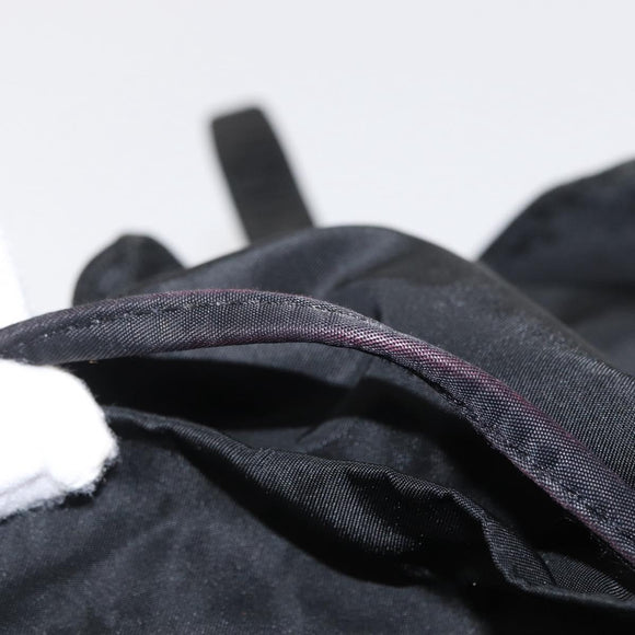 PRADA Backpack Nylon Black Silver Auth bs32150