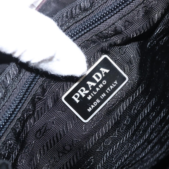 PRADA Backpack Nylon Black Silver Auth bs32150