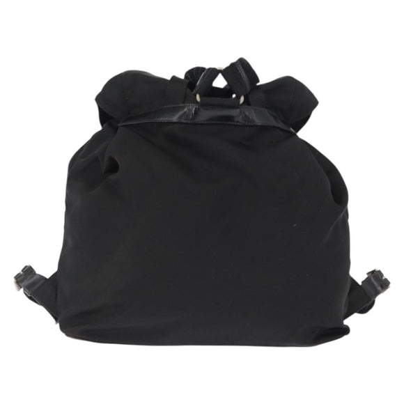 PRADA Backpack Nylon Black Silver Auth bs32150