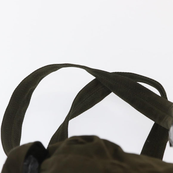 PRADA Backpack Nylon Khaki Silver Auth bs32151