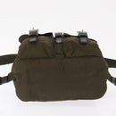 PRADA Backpack Nylon Khaki Silver Auth bs32151-11