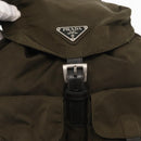 PRADA Backpack Nylon Khaki Silver Auth bs32151-16