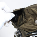 PRADA Backpack Nylon Khaki Silver Auth bs32151-26
