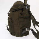 PRADA Backpack Nylon Khaki Silver Auth bs32151-4