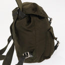 PRADA Backpack Nylon Khaki Silver Auth bs32151-5