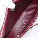 Christian Dior Trotter Canvas Shoulder Bag Red Gold Auth bs32153-12