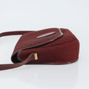 Christian Dior Trotter Canvas Shoulder Bag Red Gold Auth bs32153-4