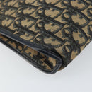 Christian Dior Trotter Canvas Shoulder Bag Navy Gold Auth bs32154-16