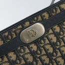 Christian Dior Trotter Canvas Shoulder Bag Navy Gold Auth bs32154-17
