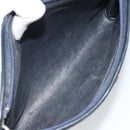 Christian Dior Trotter Canvas Shoulder Bag Navy Gold Auth bs32154-12