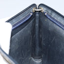 Christian Dior Trotter Canvas Shoulder Bag Navy Gold Auth bs32154-19
