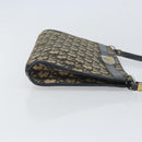 Christian Dior Trotter Canvas Shoulder Bag Navy Gold Auth bs32154-3