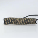 Christian Dior Trotter Canvas Shoulder Bag Navy Gold Auth bs32154-5