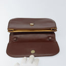CELINE Shoulder Bag Leather Brown Gold Auth bs32155-9