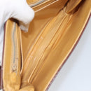 CELINE Shoulder Bag Leather Brown Gold Auth bs32155-11