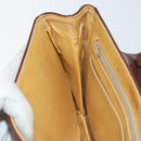 CELINE Shoulder Bag Leather Brown Gold Auth bs32155-19
