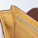 CELINE Shoulder Bag Leather Brown Gold Auth bs32155-20