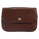 CELINE Shoulder Bag Leather Brown Gold Auth bs32155-13