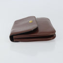 CELINE Shoulder Bag Leather Brown Gold Auth bs32155-4