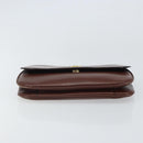 CELINE Shoulder Bag Leather Brown Gold Auth bs32155-6