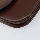 CELINE Shoulder Bag Leather Brown Gold Auth bs32155-14