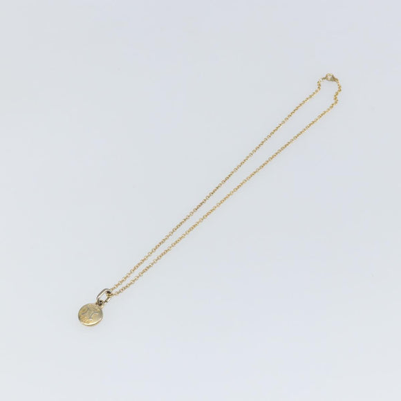CELINE Necklace metal Gold Tone Auth bs32157
