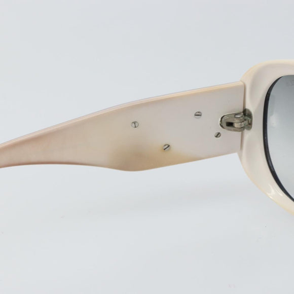 CHANEL Sunglasses plastic White CC Auth bs32159