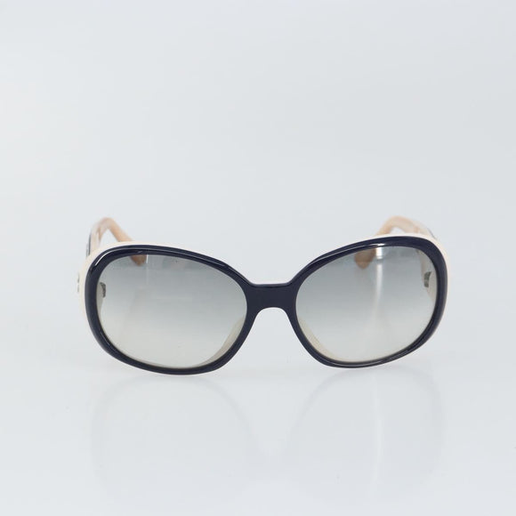 CHANEL Sunglasses plastic White CC Auth bs32159