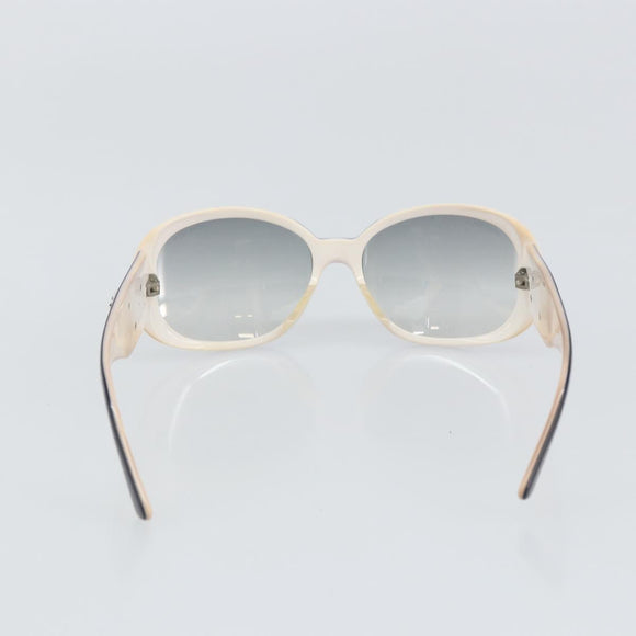 CHANEL Sunglasses plastic White CC Auth bs32159