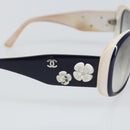 CHANEL Sunglasses plastic White CC Auth bs32159-7