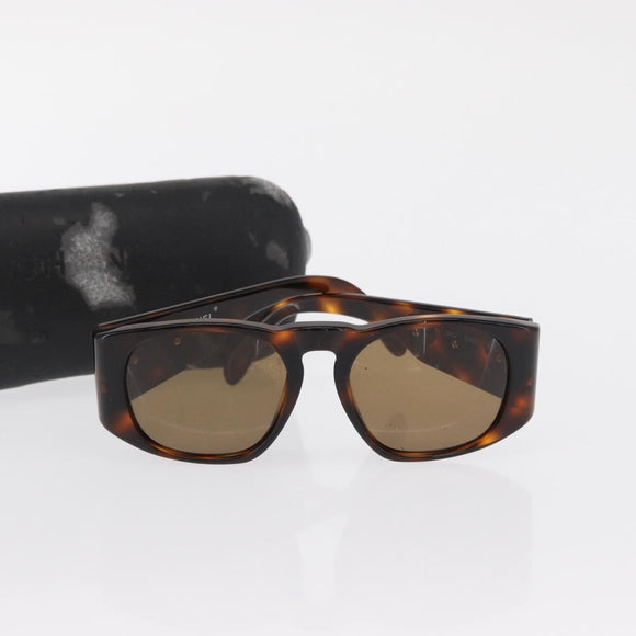 CHANEL Sunglasses plastic Brown CC Auth bs32160