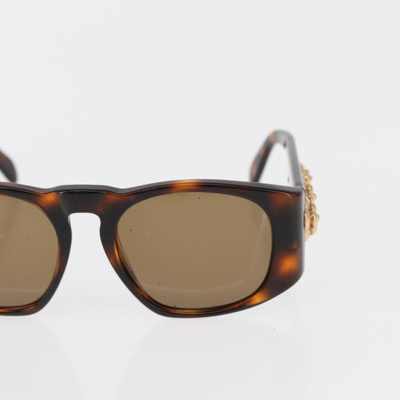 CHANEL Sunglasses plastic Brown CC Auth bs32160