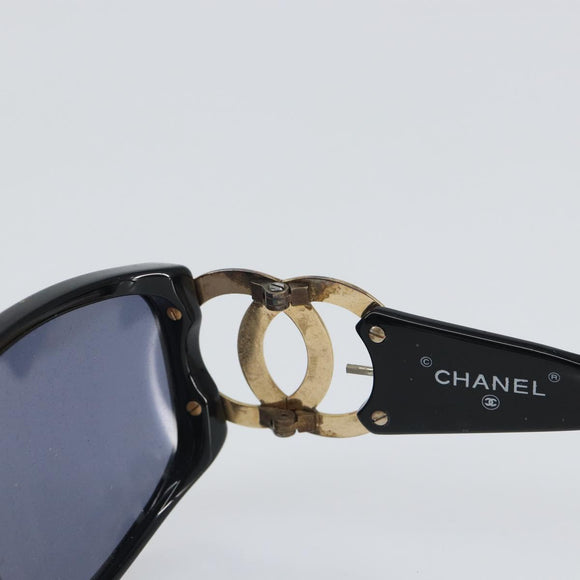 CHANEL Sunglasses plastic Black CC Auth bs32162