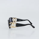CHANEL Sunglasses plastic Black CC Auth bs32162-4