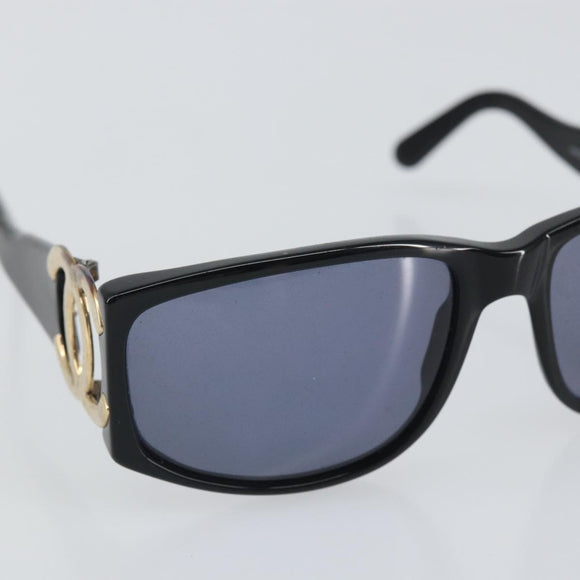 CHANEL Sunglasses plastic Black CC Auth bs32162