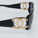 CHANEL Sunglasses plastic Black CC Auth bs32162-8