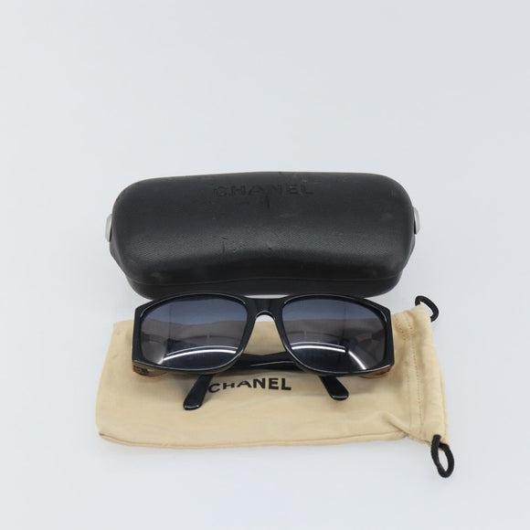 CHANEL Sunglasses plastic Black CC Auth bs32164