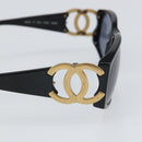 CHANEL Sunglasses plastic Black CC Auth bs32164-8