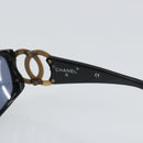 CHANEL Sunglasses plastic Black CC Auth bs32164-9