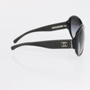 CHANEL Sunglasses plastic Black CC Auth bs32166-7