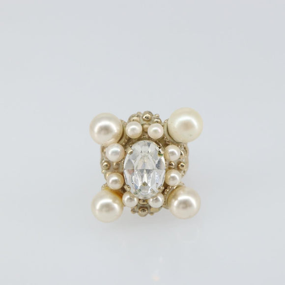 CHANEL Ring metal Gold CC Auth bs32167