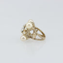 CHANEL Ring metal Gold CC Auth bs32167-4