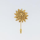 CHANEL Brooch metal Gold Tone CC Auth bs32169-2