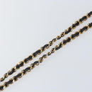 CHANEL Chain Belt metal Black Gold CC Auth bs32170-6