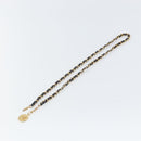 CHANEL Chain Belt metal Black Gold CC Auth bs32170-8