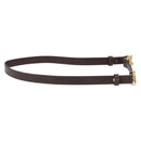 CHANEL Belt Leather 27.6"" Brown Gold CC Auth bs32171-4