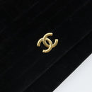 CHANEL Mademoiselle Chain Shoulder Bag Velor Black Gold CC Auth bs32175-18