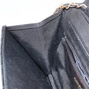 CHANEL Mademoiselle Chain Shoulder Bag Velor Black Gold CC Auth bs32175-23