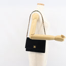 CHANEL Mademoiselle Chain Shoulder Bag Velor Black Gold CC Auth bs32175-24