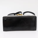 Salvatore Ferragamo Gancini Hand Bag Patent leather 2way Black Gold Auth bs32178-11